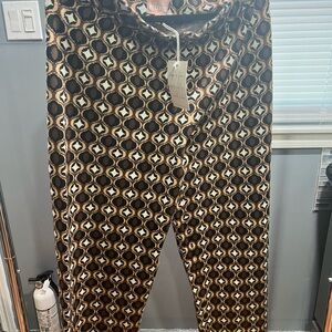 MUMU Geometric Brown Pants